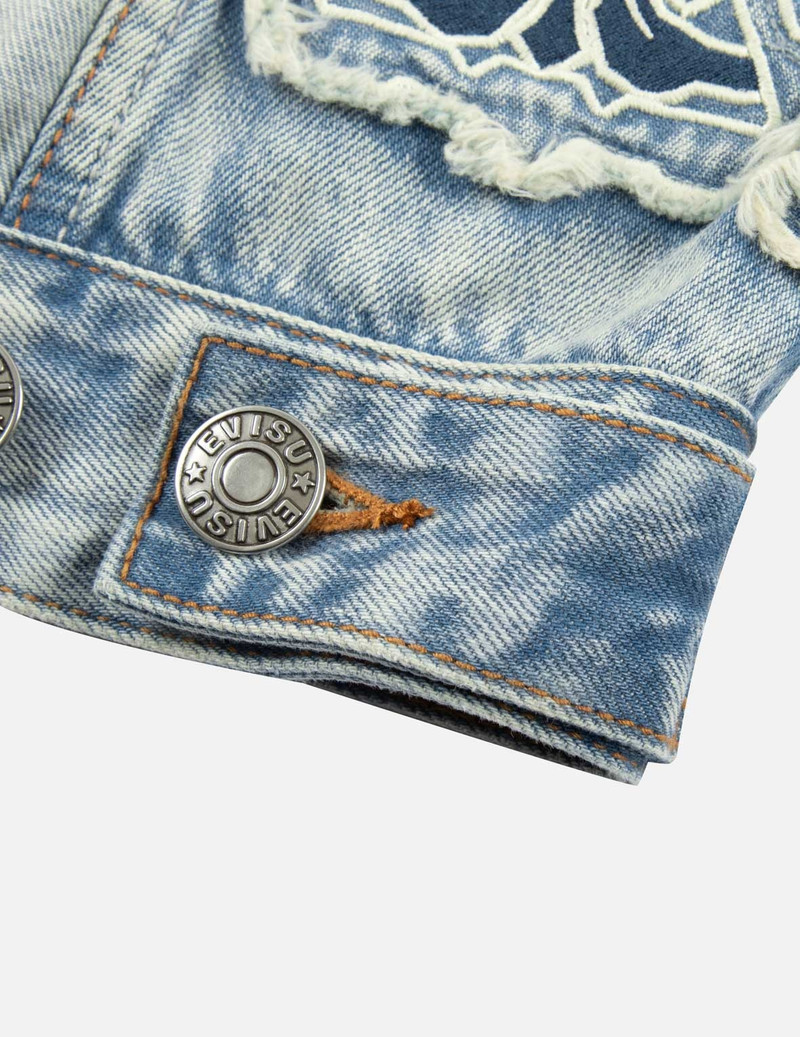 MULTIPLE BADGES DECONSTRUCTED LOOSE FIT DENIM VEST 10