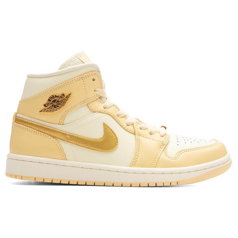Air Jordan 1 Mid "Pale Vanilla / 코코넛 밀크 / 돛 / 금속 골드"스니커 - 1