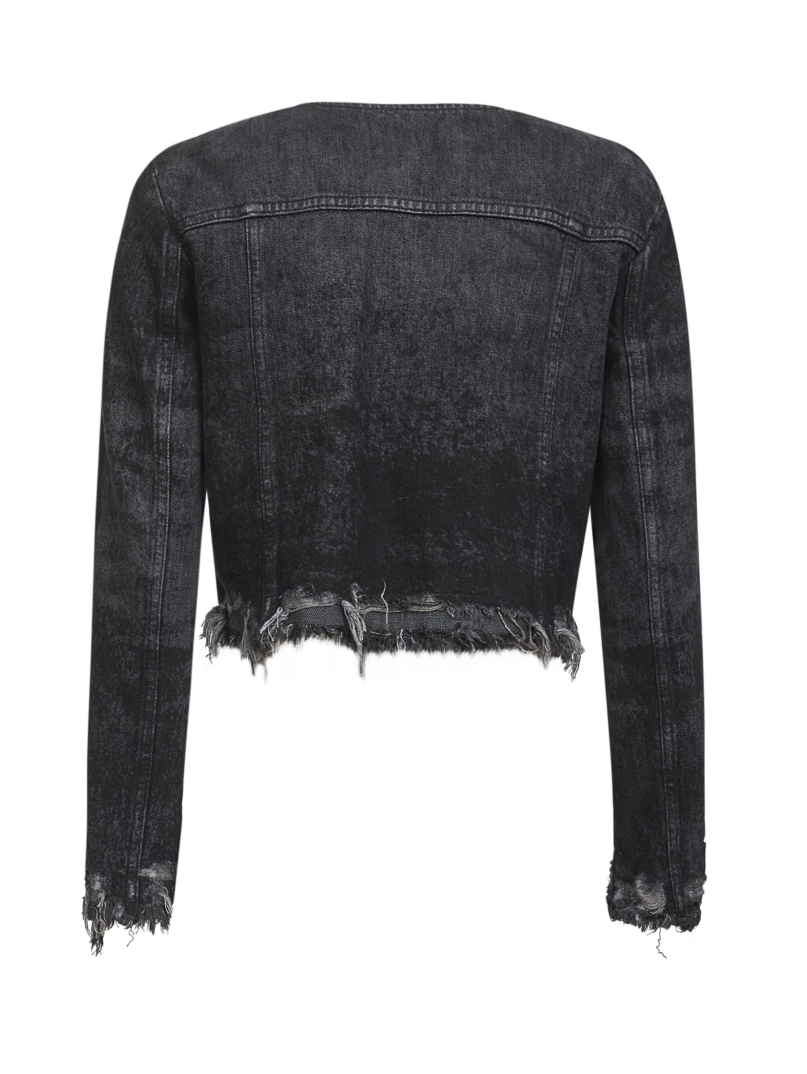 Black De-Graffy-Fsh cropped jacket - 2