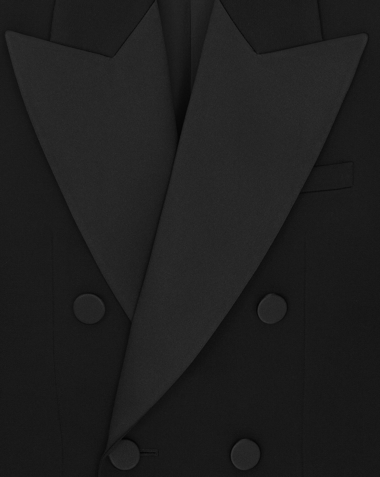 double-breasted tuxedo jacket in grain de poudre - 4