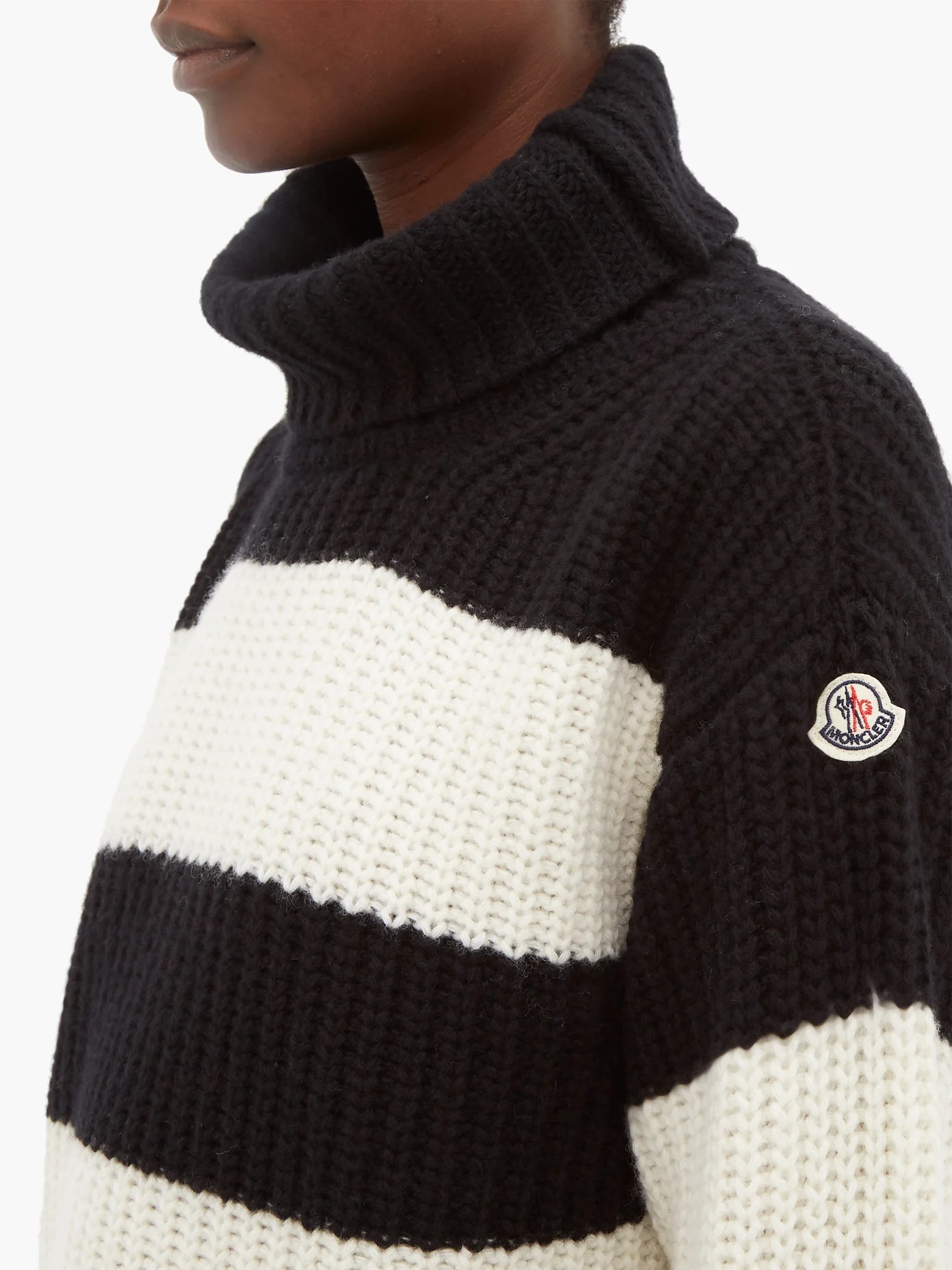 Layered-effect roll-neck virgin-wool sweater - 3