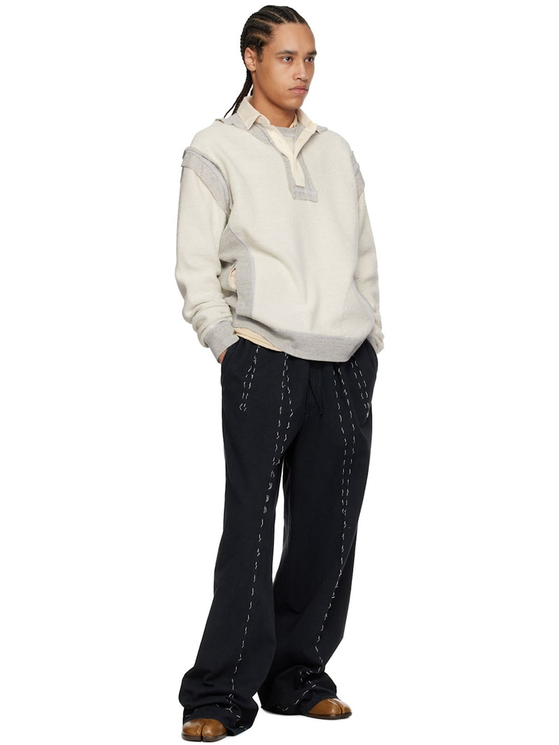 Maison Margiela Beige & Gray Décortiqué Polo outlook