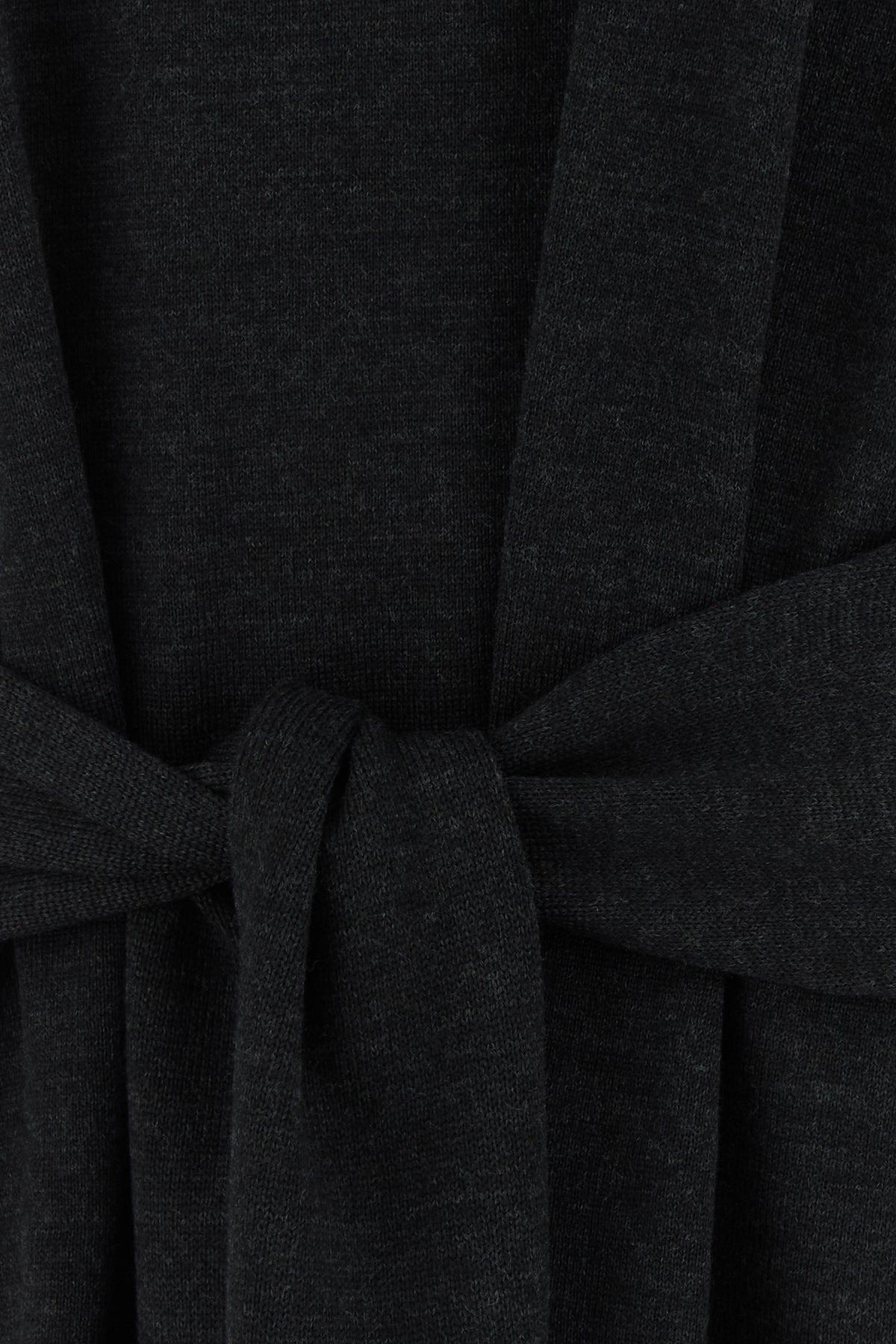 Charcoal wool and acrylic Trompe L'oeil sweater dress - 3