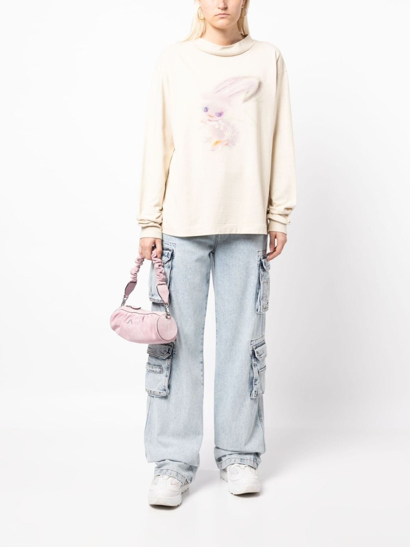We11done graphic-print cotton sweatshirt outlook