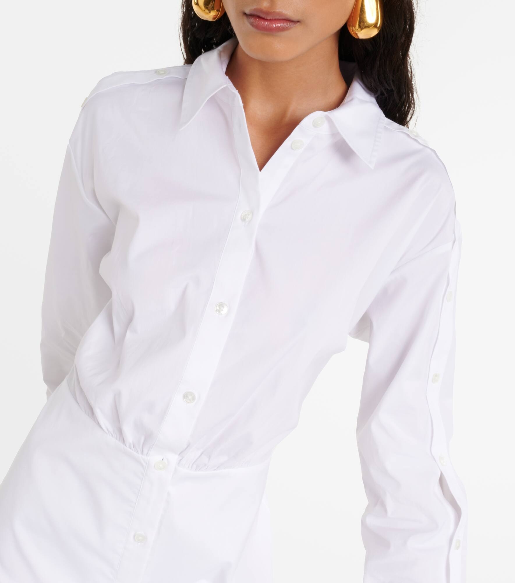 Rae cotton poplin shirt dress - 4