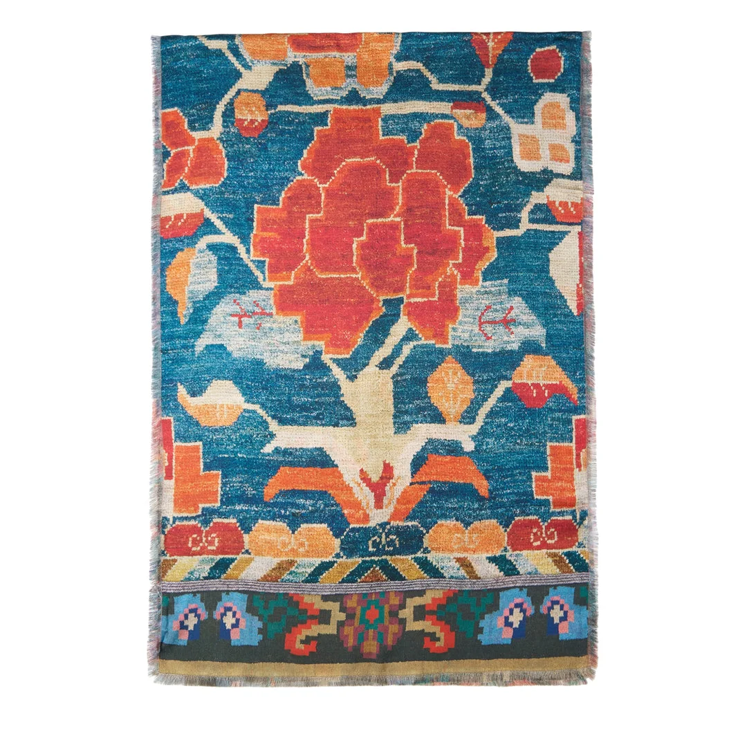 Fancy Floral Printed Scarf - 1