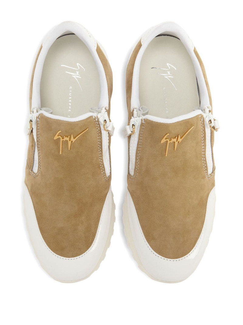 Ilde zip-detail suede sneakers 4