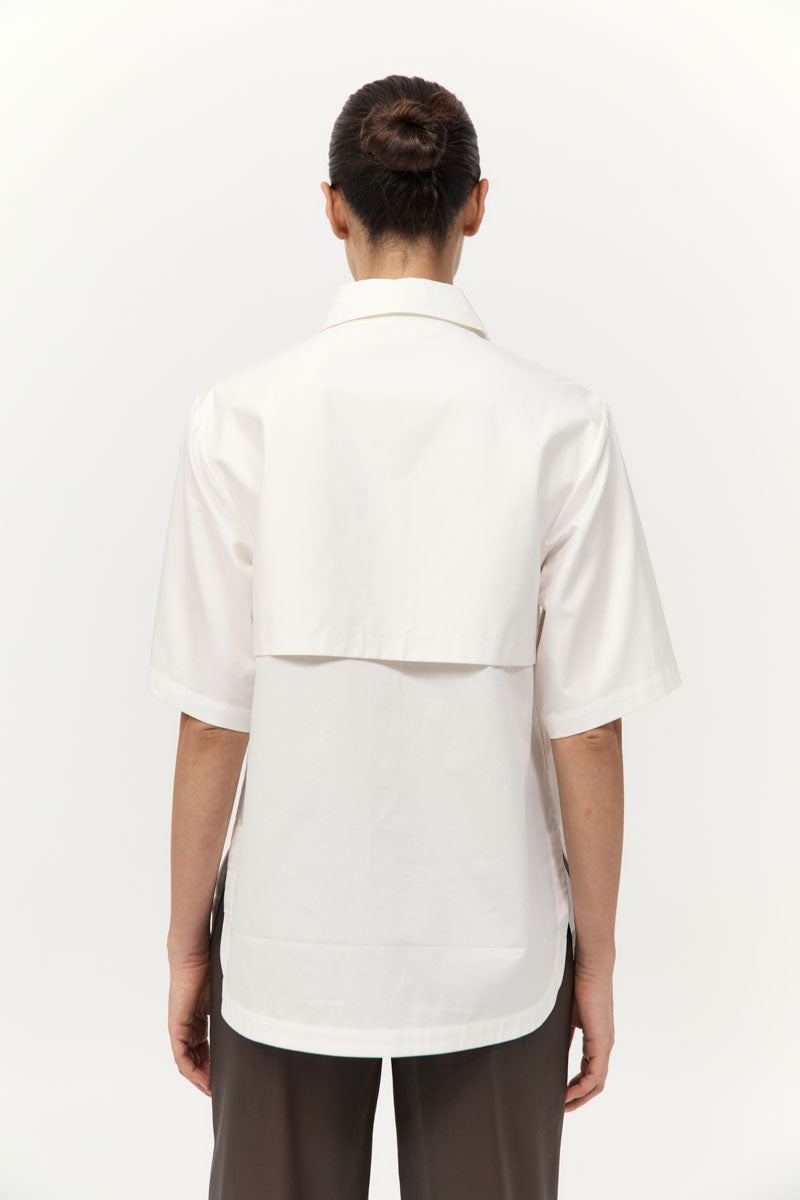 Utility Short Sleeve Shirt - Off White - 8