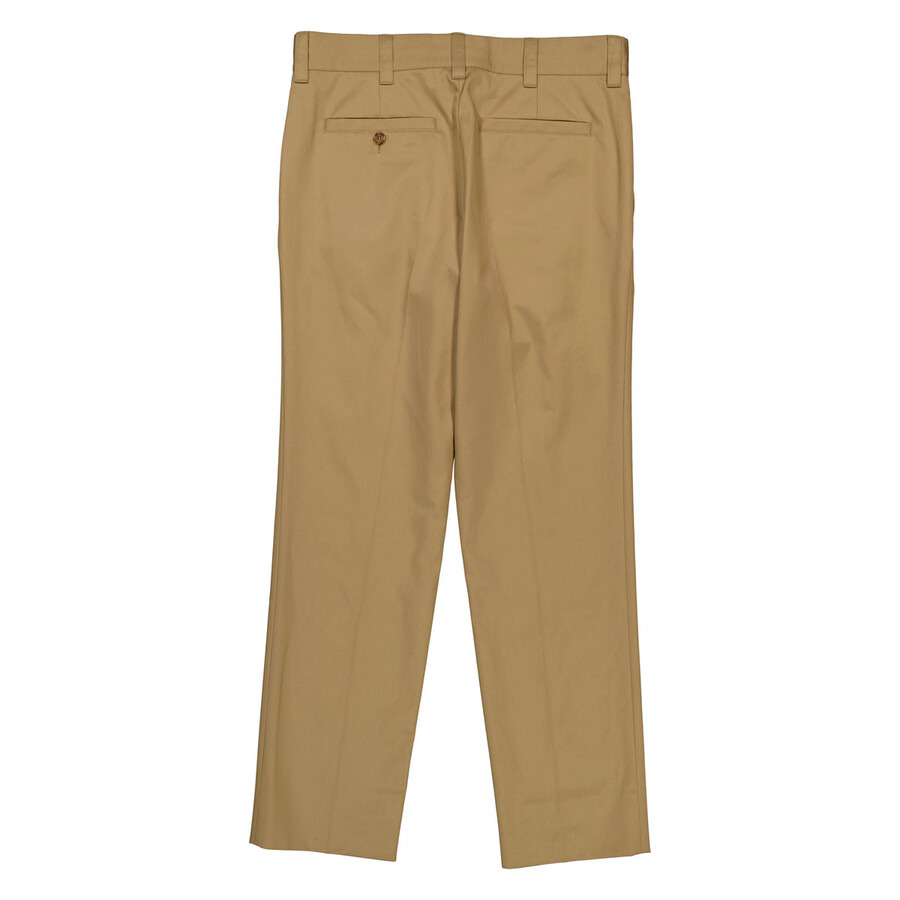 Burberry Men's Toasted Walnut Dover Cotton Gabardine Trousers - 2