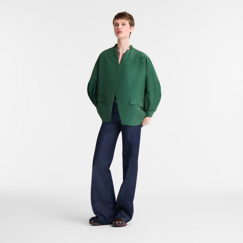Longchamp Kimono jacket British Green - Technical taffeta outlook