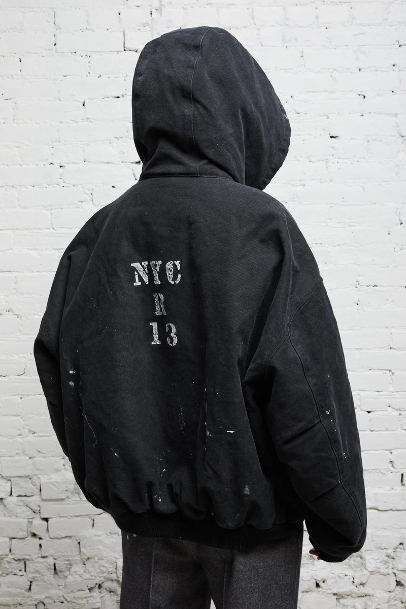 R13 SEAMLESS WORKWEAR JACKET - BLACK CANVAS outlook