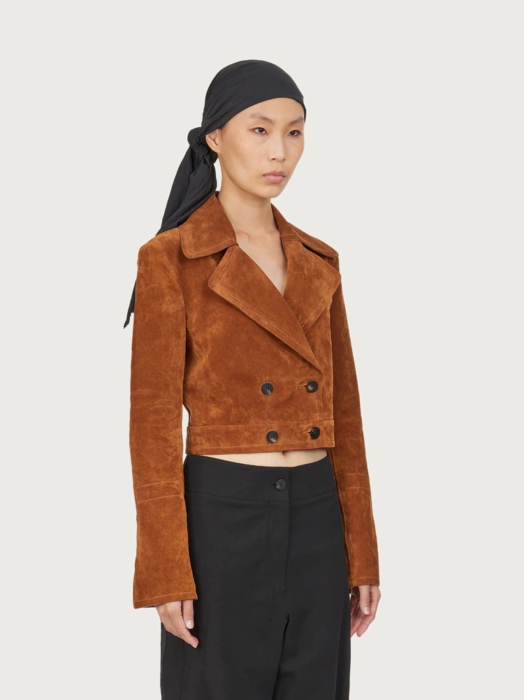 SUEDE CROPPED JACKET - 6