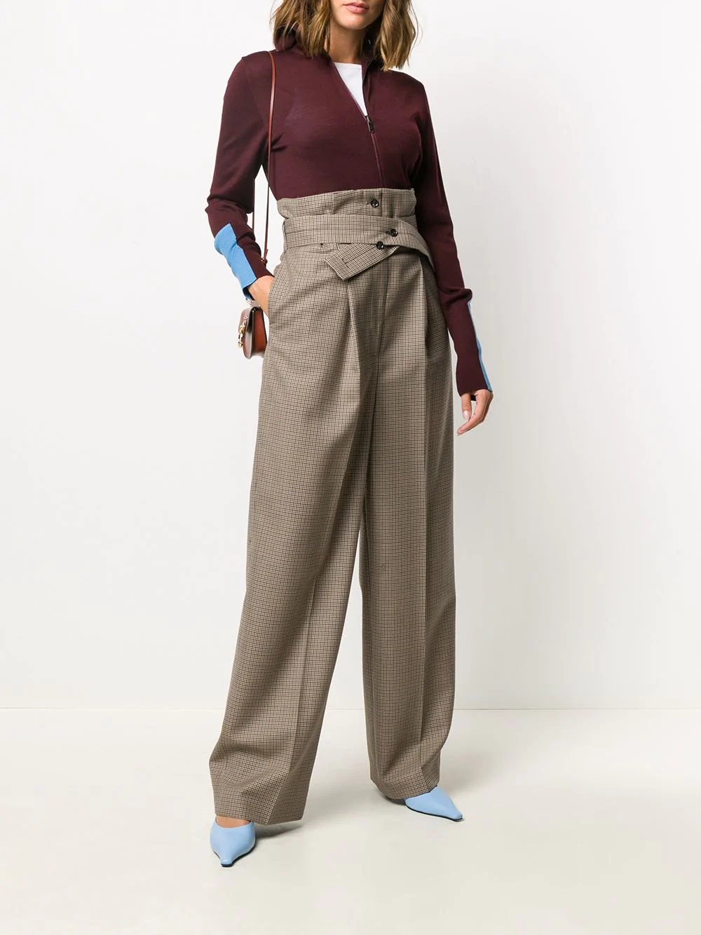 tailored belt wrap trousers - 2