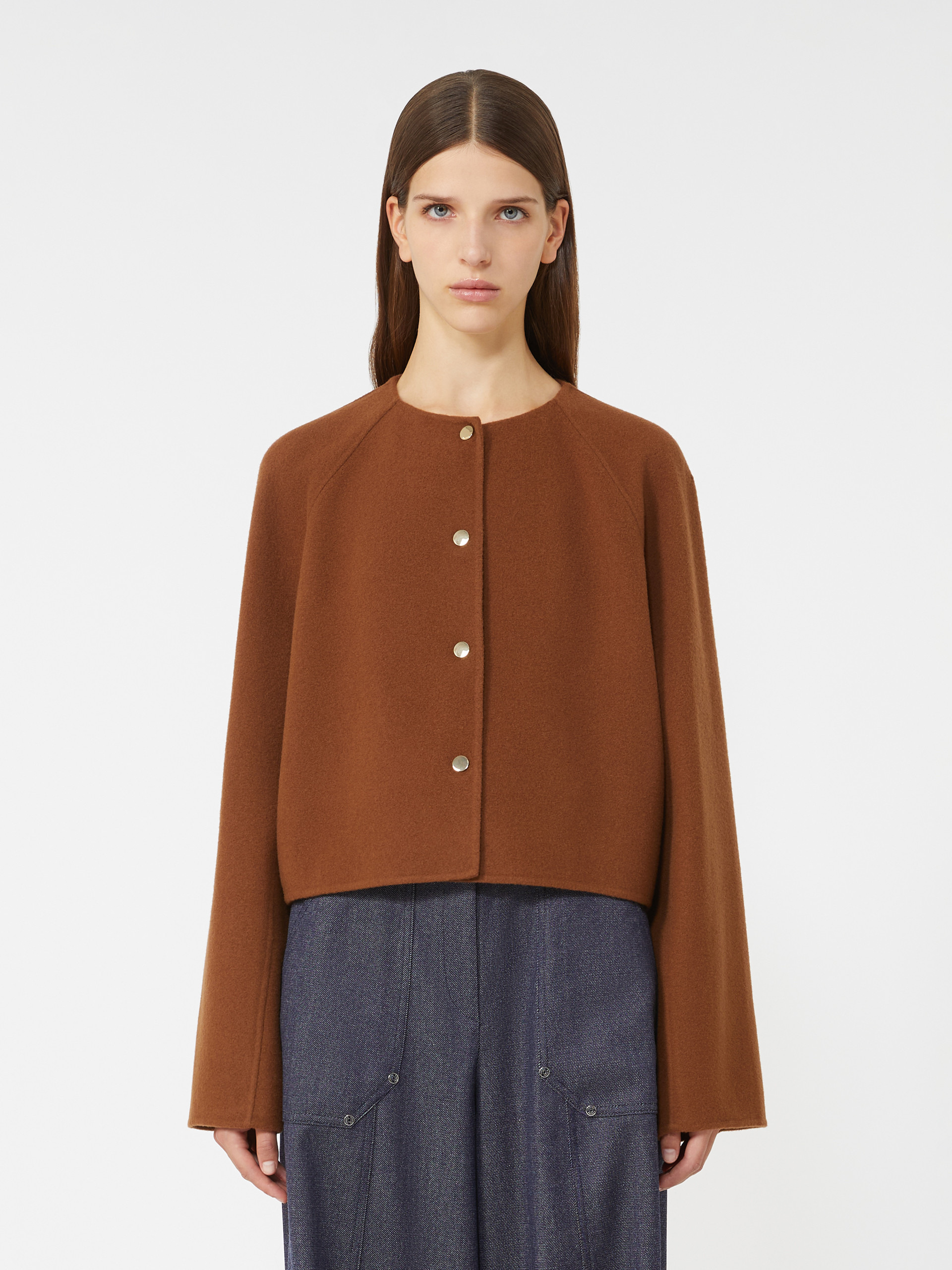 EBBRI Wool and cashmere cropped jacket - 3