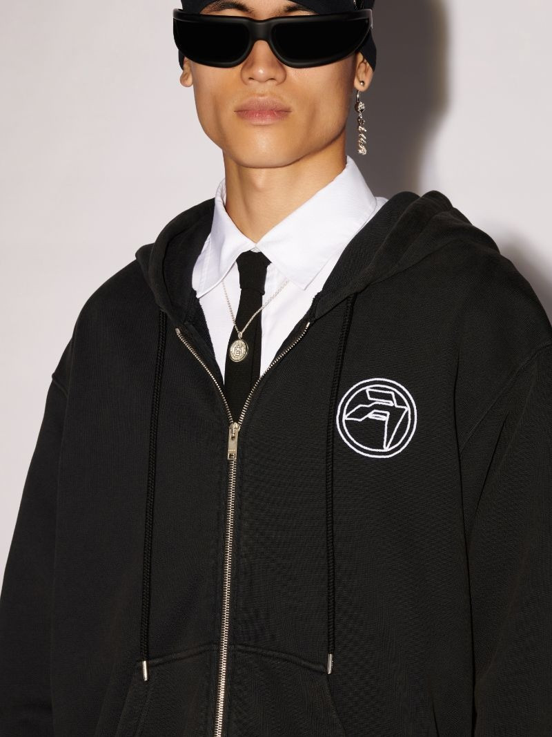 Amblem Zip Up Hoodie 6