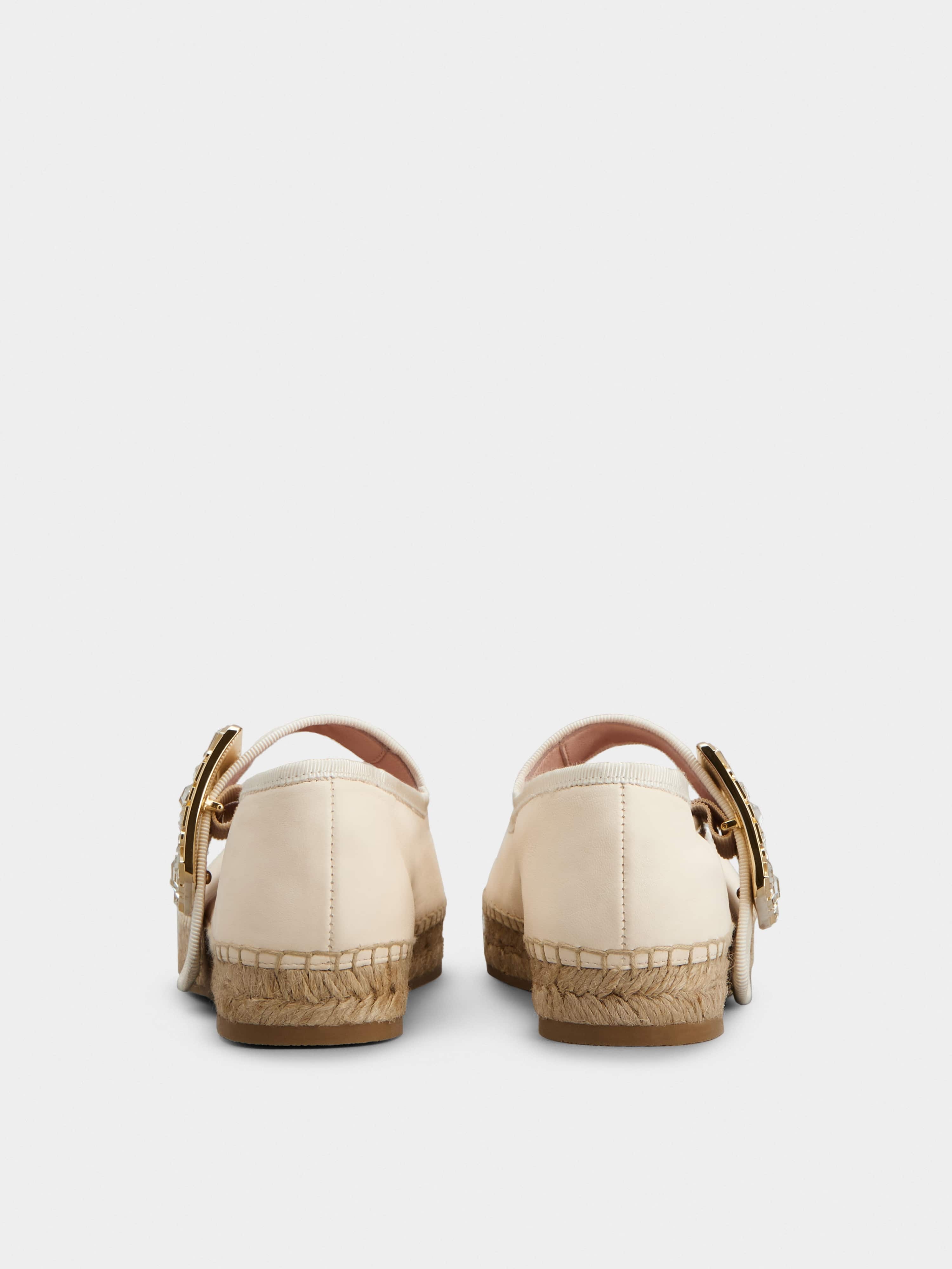 Strass Buckle Babies Espadrilles in Soft Leather - 5