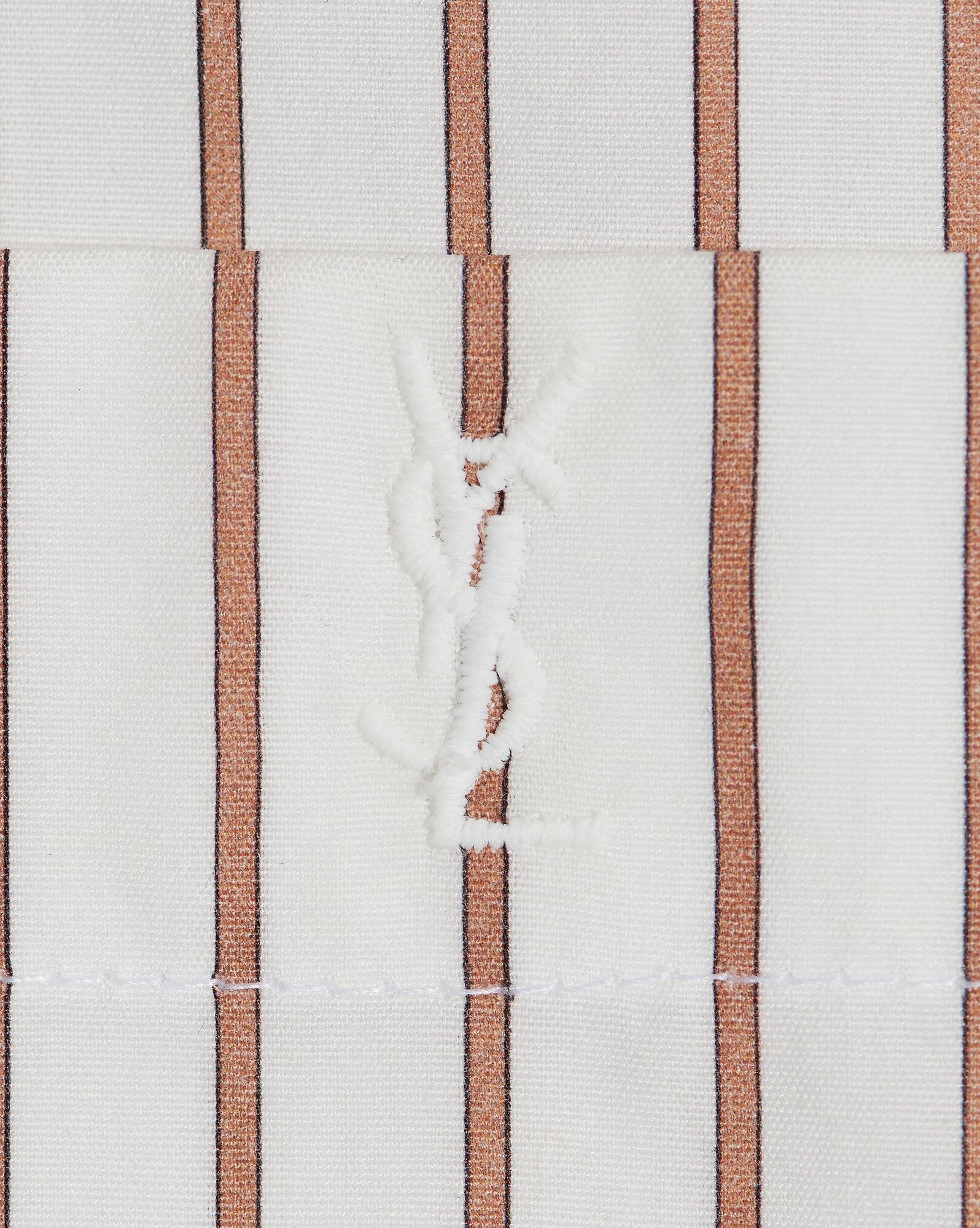 monogram shirt in striped cotton poplin - 3
