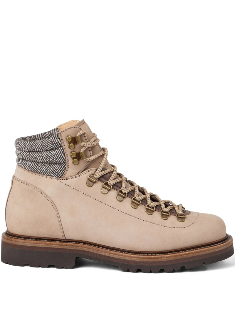 Brunello Cucinelli Leather Hiking Boots 1