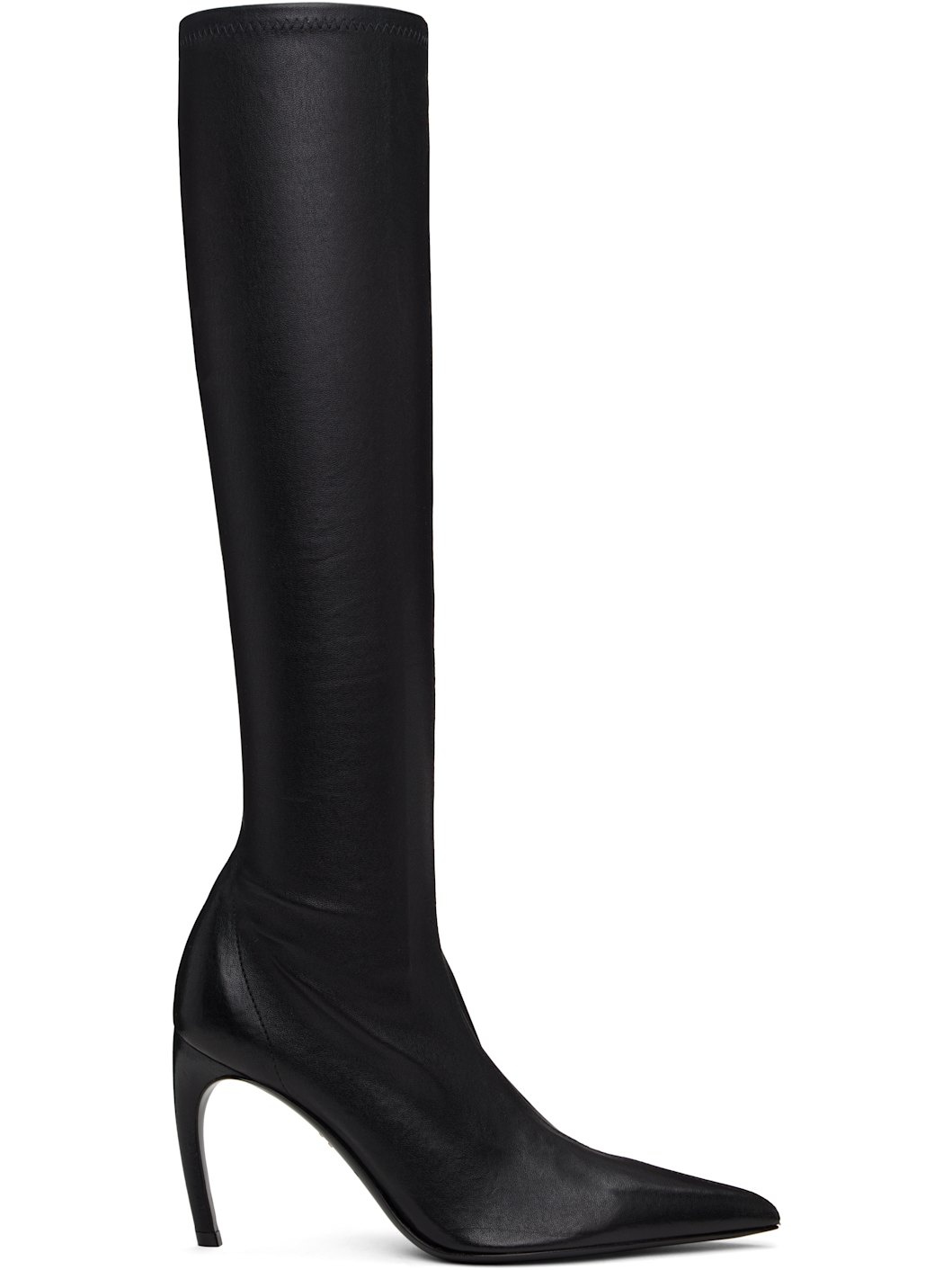 Black High Nappa Stretch Boots - 1