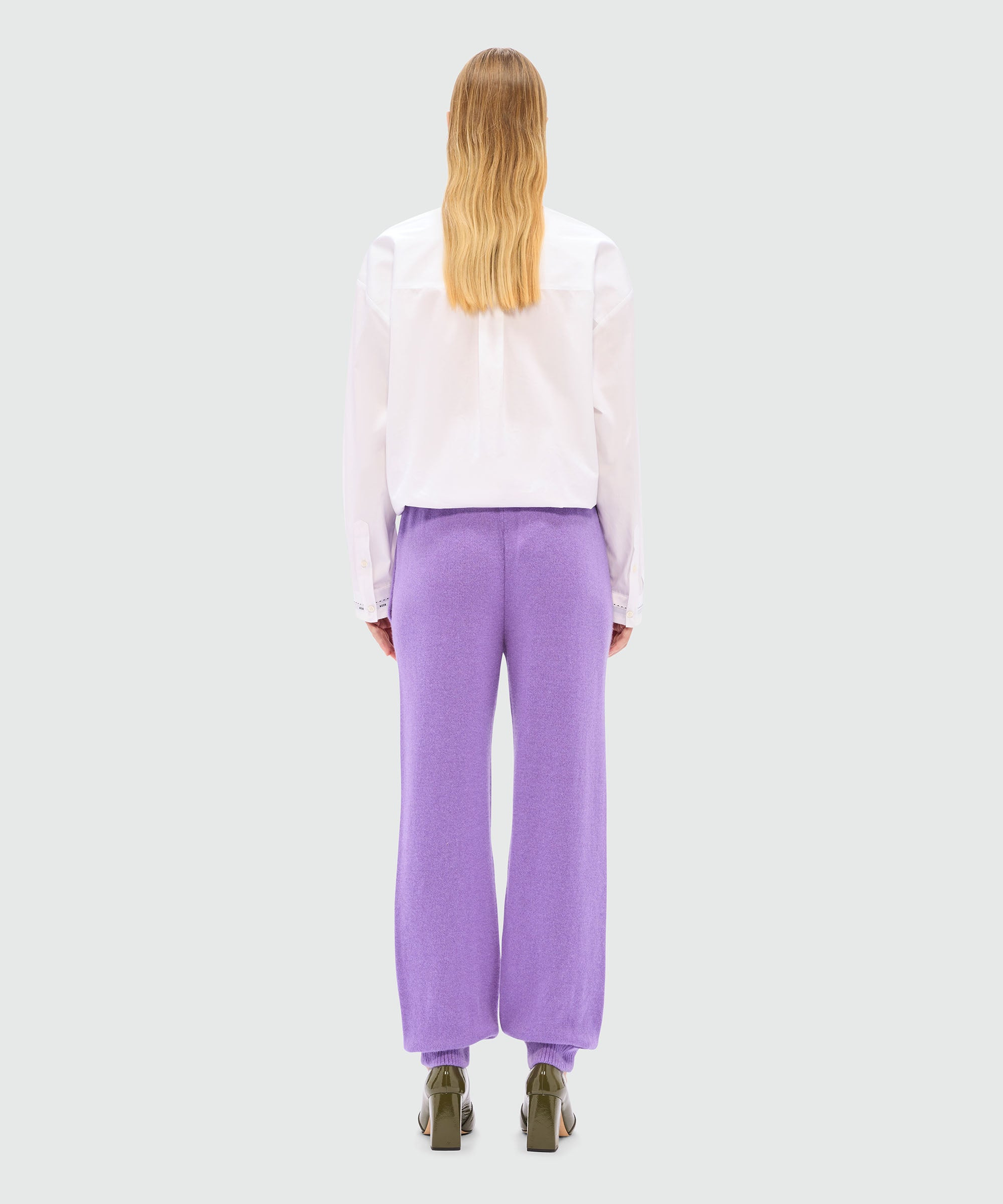 Purple cashmere blend joggers - 3