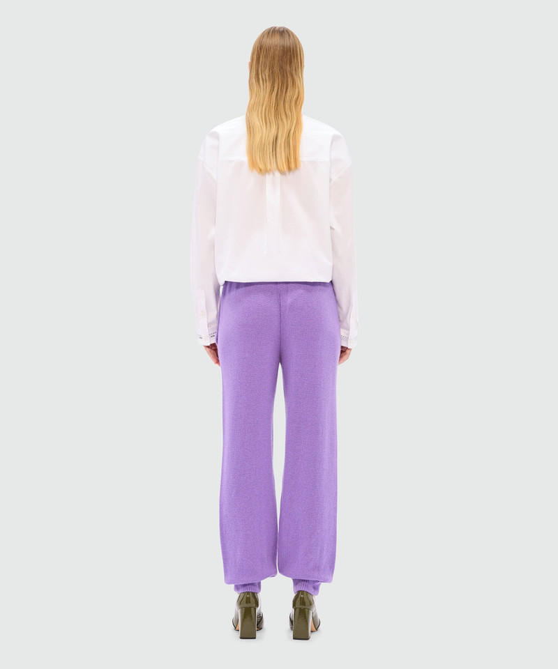 Purple cashmere blend joggers 3