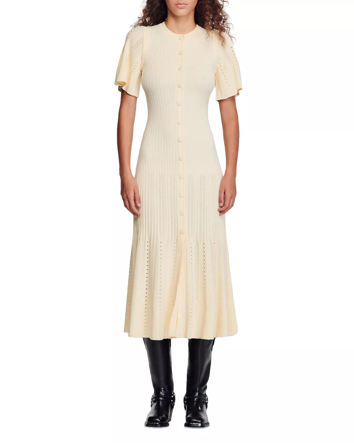 Sandro Menia Midi Dress bloomingdales REVERSIBLE