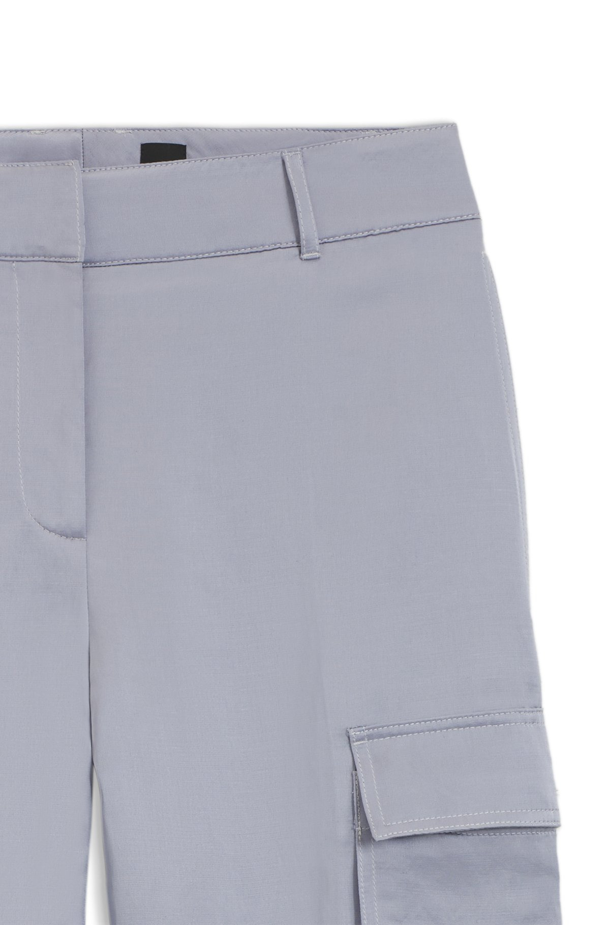 REGULAR-FIT TROUSERS IN SATEEN - 6