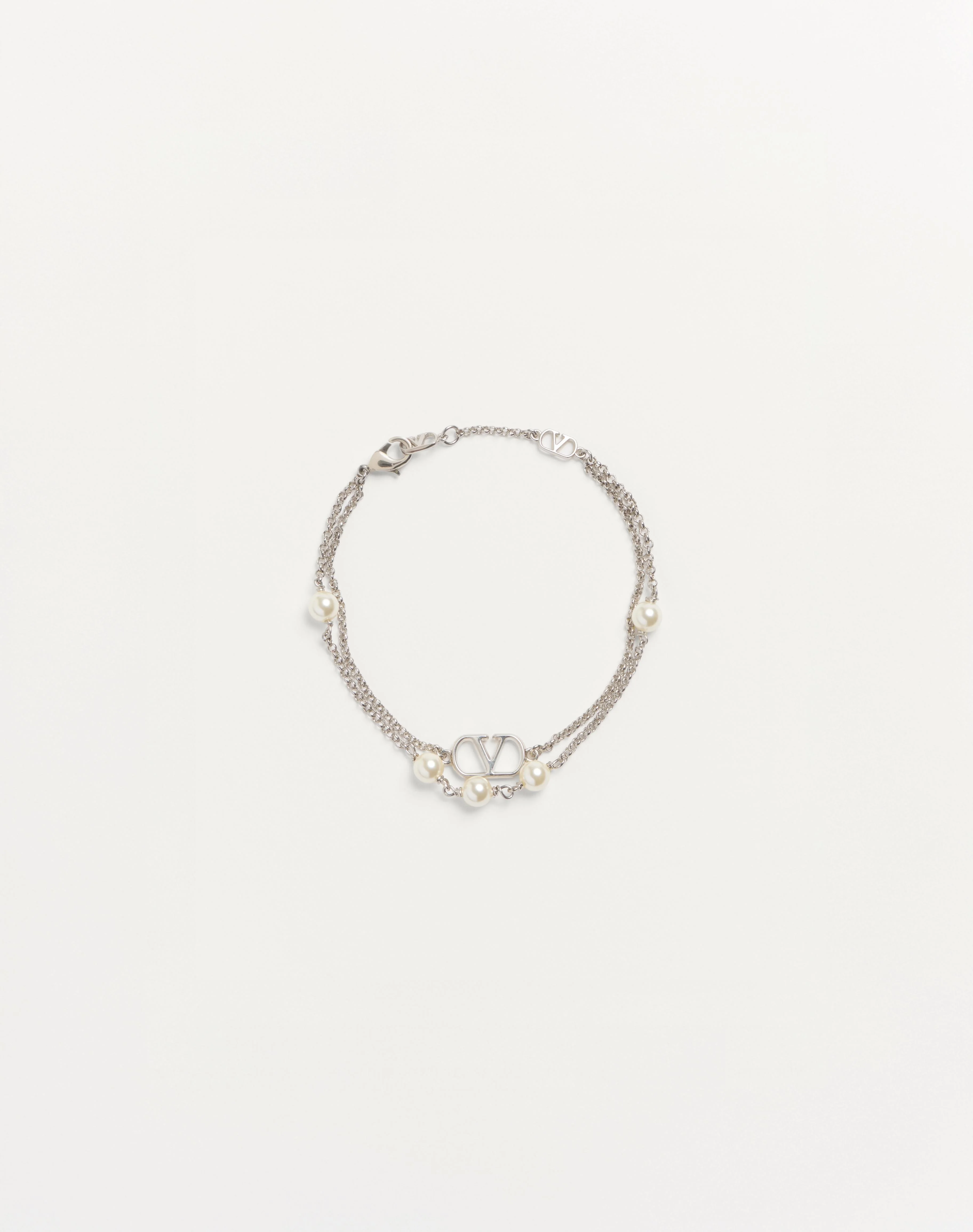 VLOGO SIGNATURE METAL BRACELET WITH SWAROVSKI® PEARLS - 1