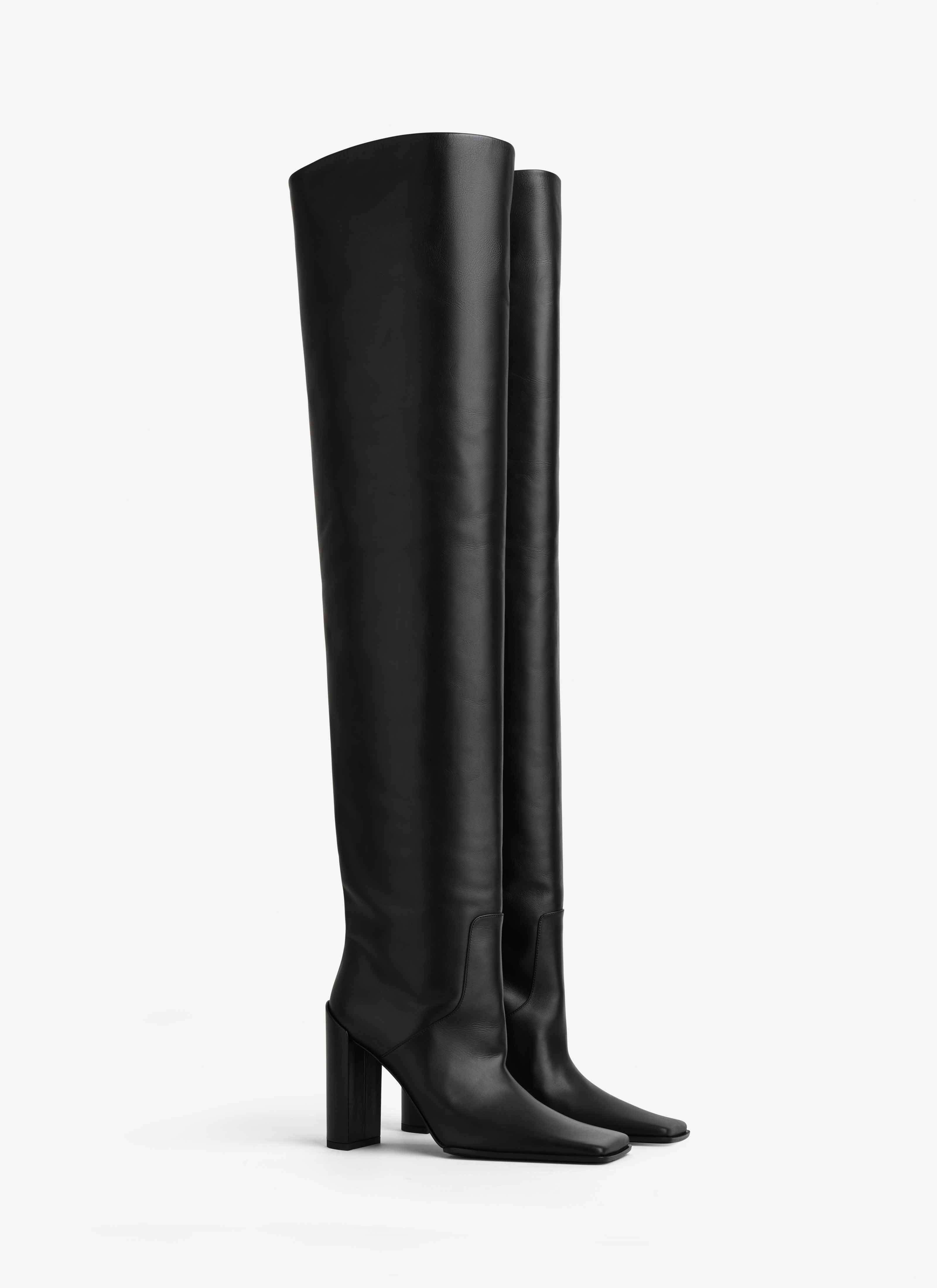 SQUARE HIGH BOOTS IN CALFSKIN - 3