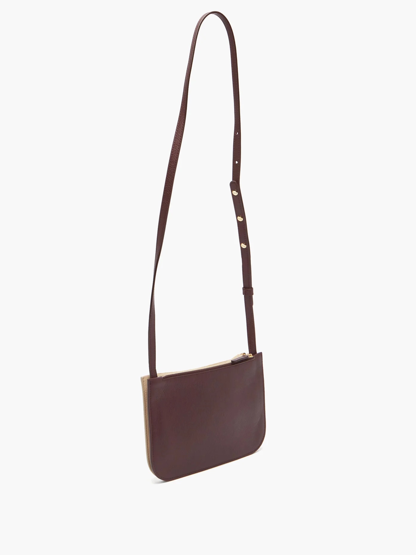 Double leather cross-body bag - 4