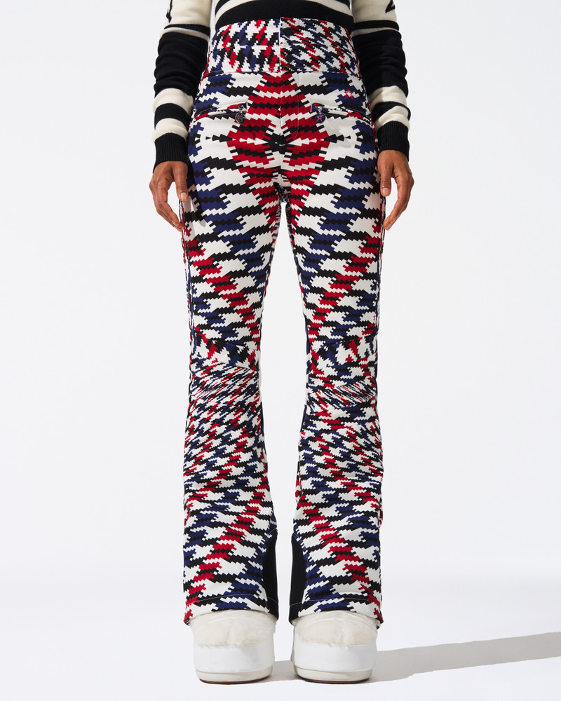 PERFECT MOMENT Twisted Houndstooth High-Waist Aurora Flare Ski Pant outlook