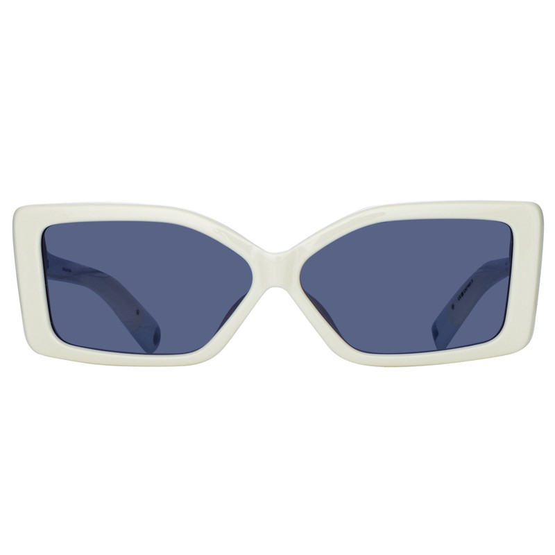 Spiaggia Angular Sunglasses in White 1