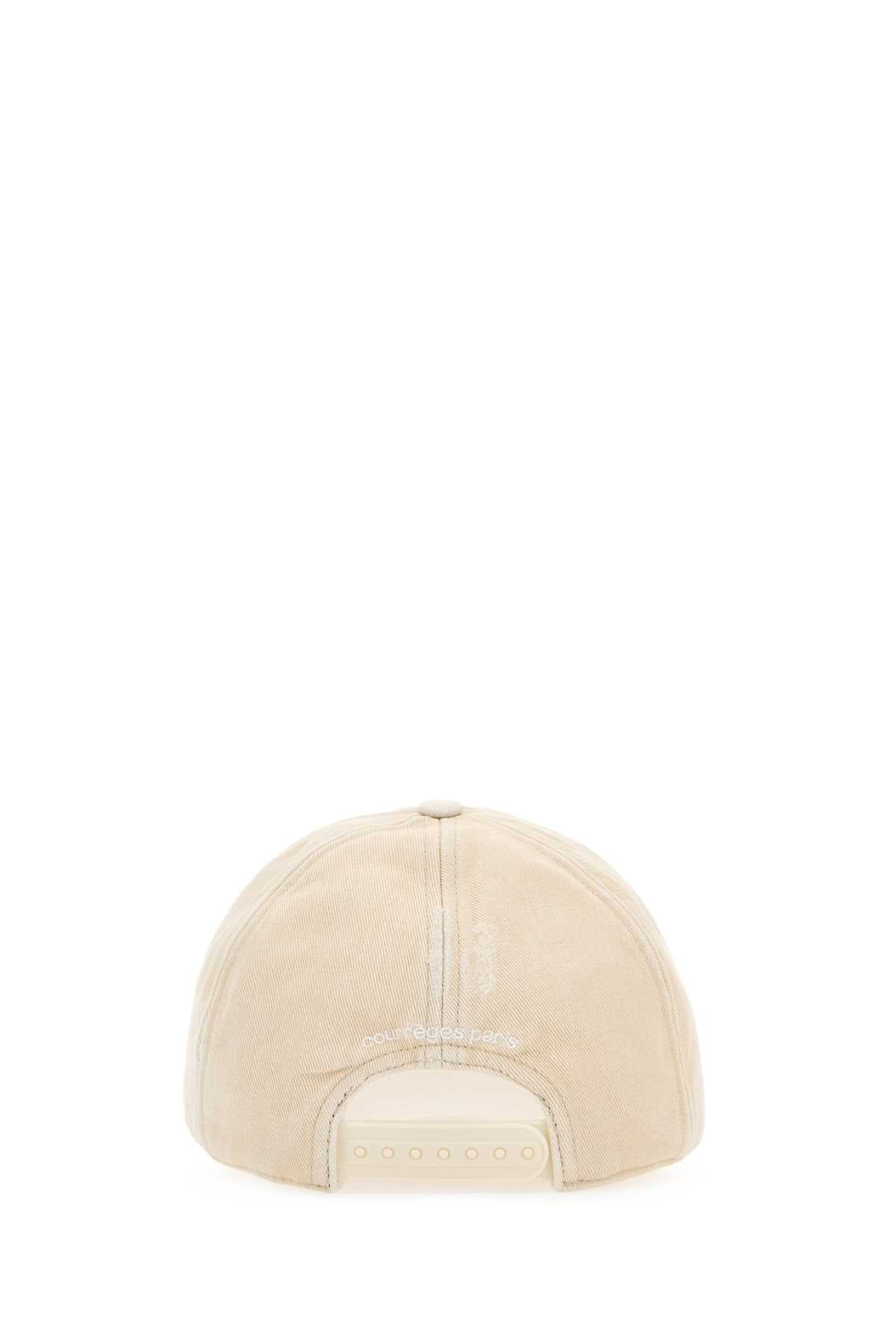 Courreges Women Sand Cotton Baseball Cap - 3
