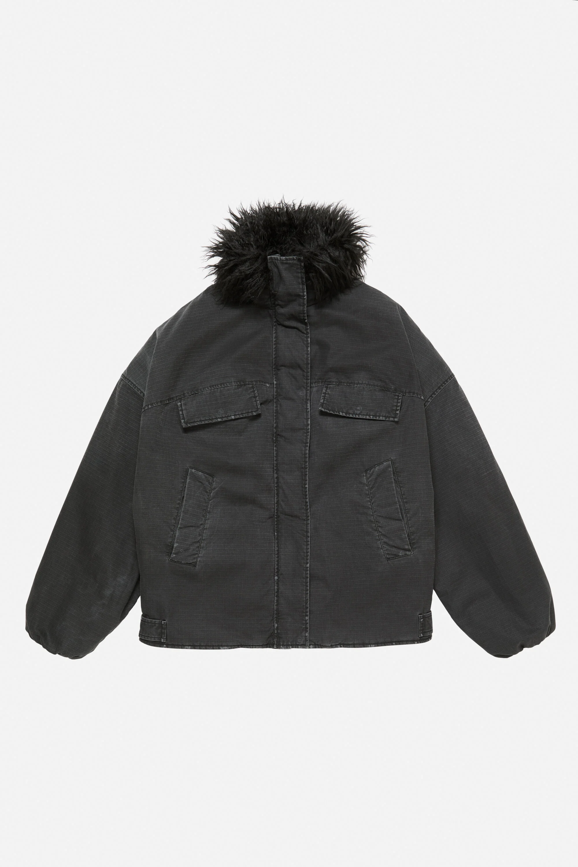 Coated jacket - Black - 1