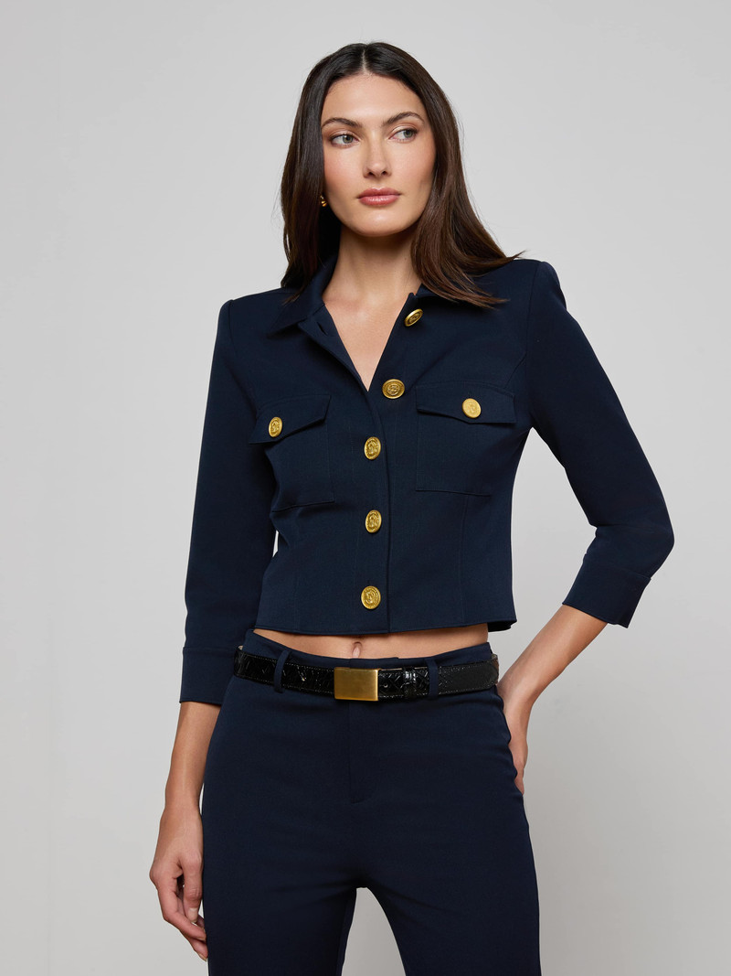 L'AGENCE Kumi Cropped Jacket outlook