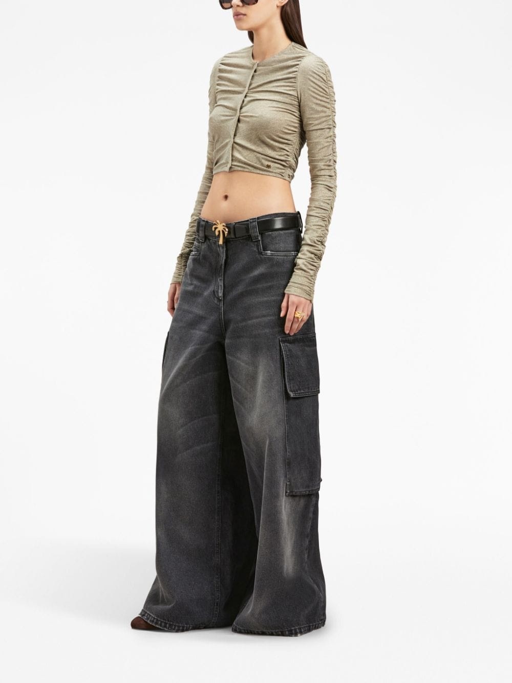 low-rise wide-leg jeans - 2