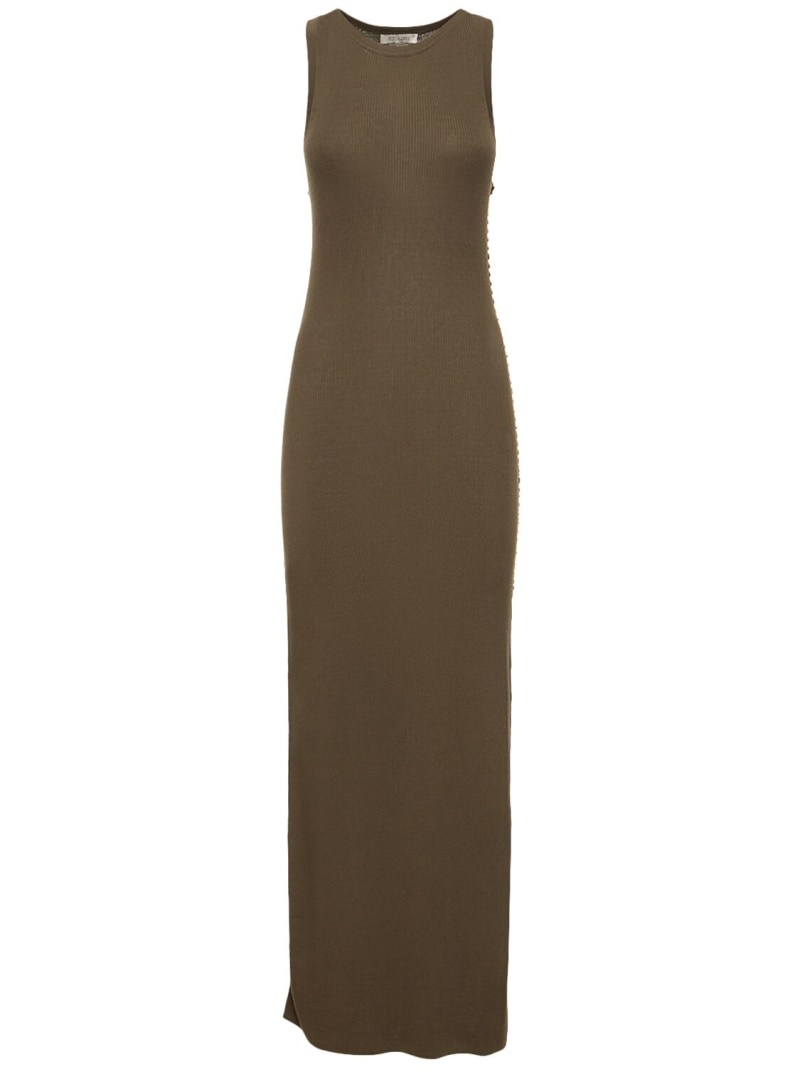 Sleeveless cotton maxi dress - 1