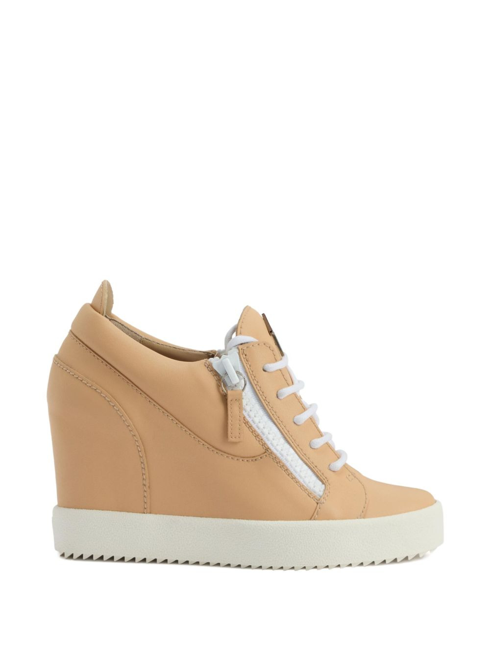 75mm wedge zip-detail low-top sneakers - 5