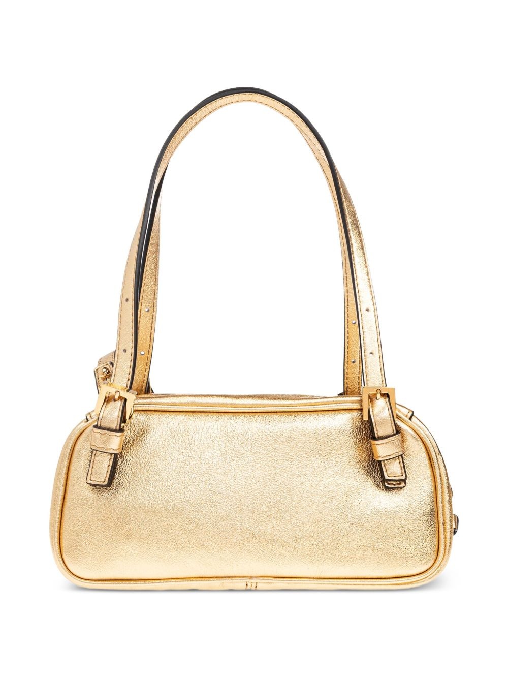 metallic leather shoulder bag - 3