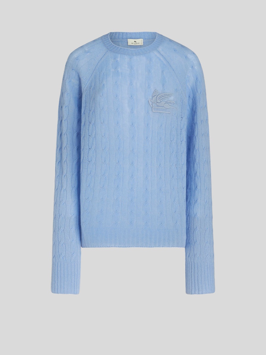 CASHMERE JUMPER WITH LOGO - 1