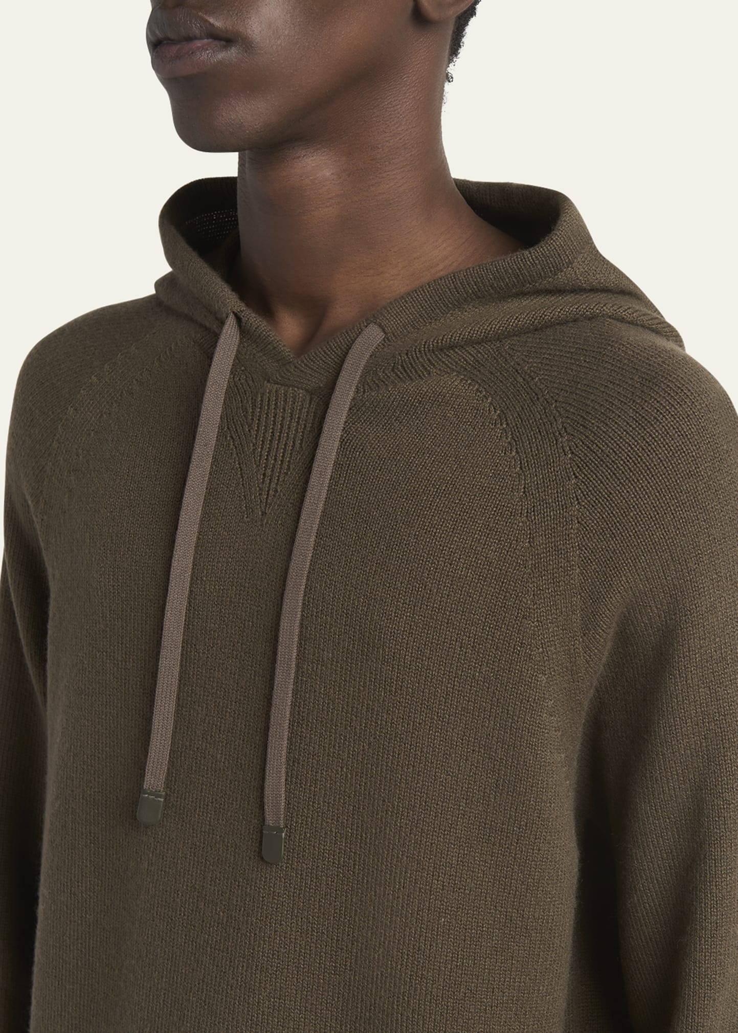 Men's Seamless Cashmere Pullover Hoodie - 5