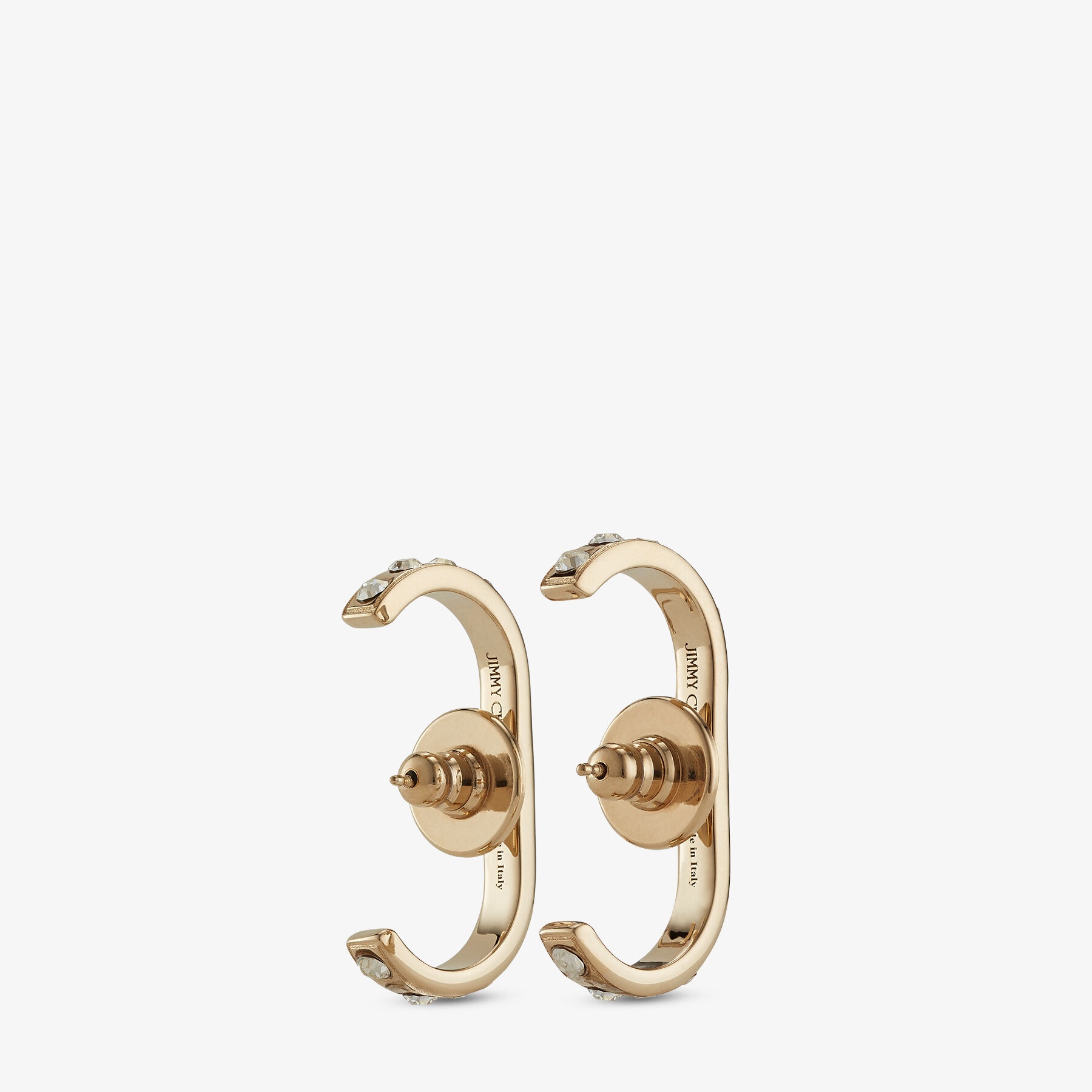 JC Cuff Earring
Gold-finish Metal and Crystal Cuff Earrings with JC Monogram - 6