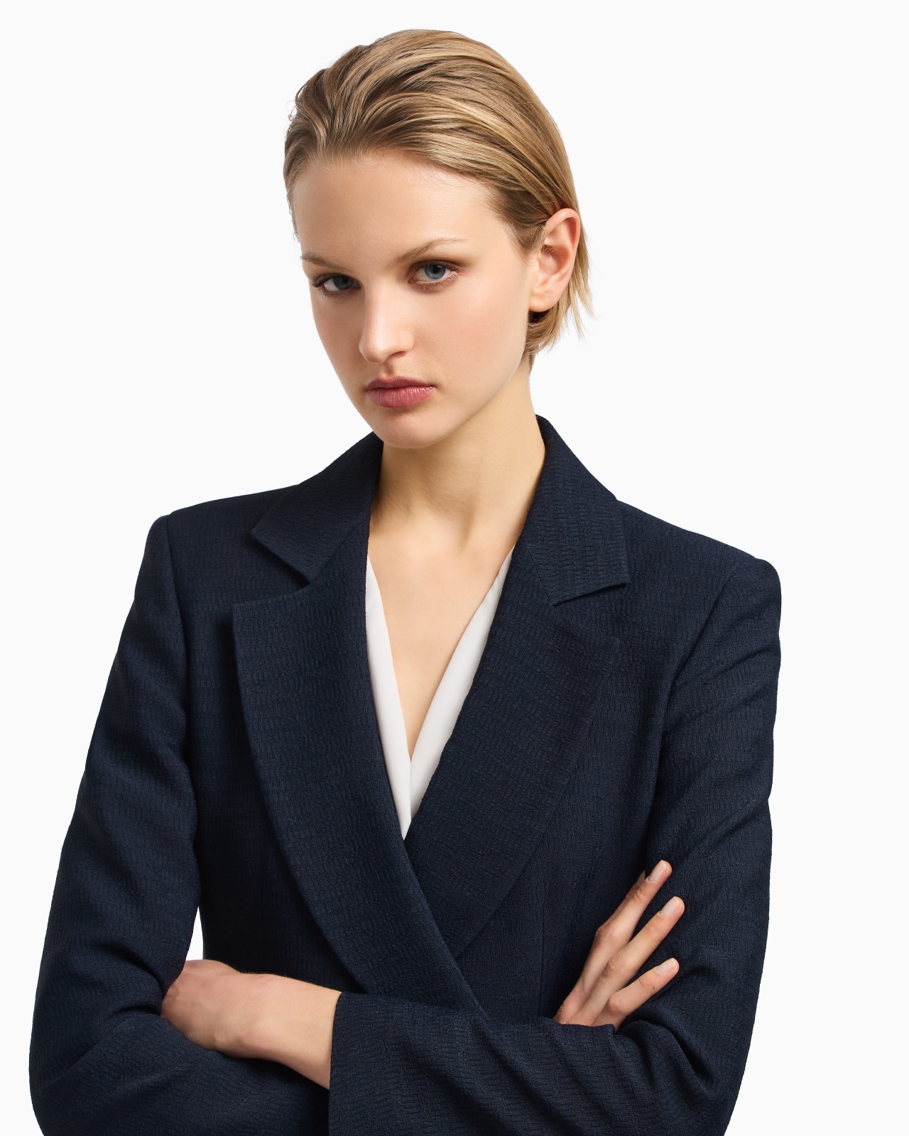 ICON BLAZER IN FLOWING, ARMURE FABRIC - 5