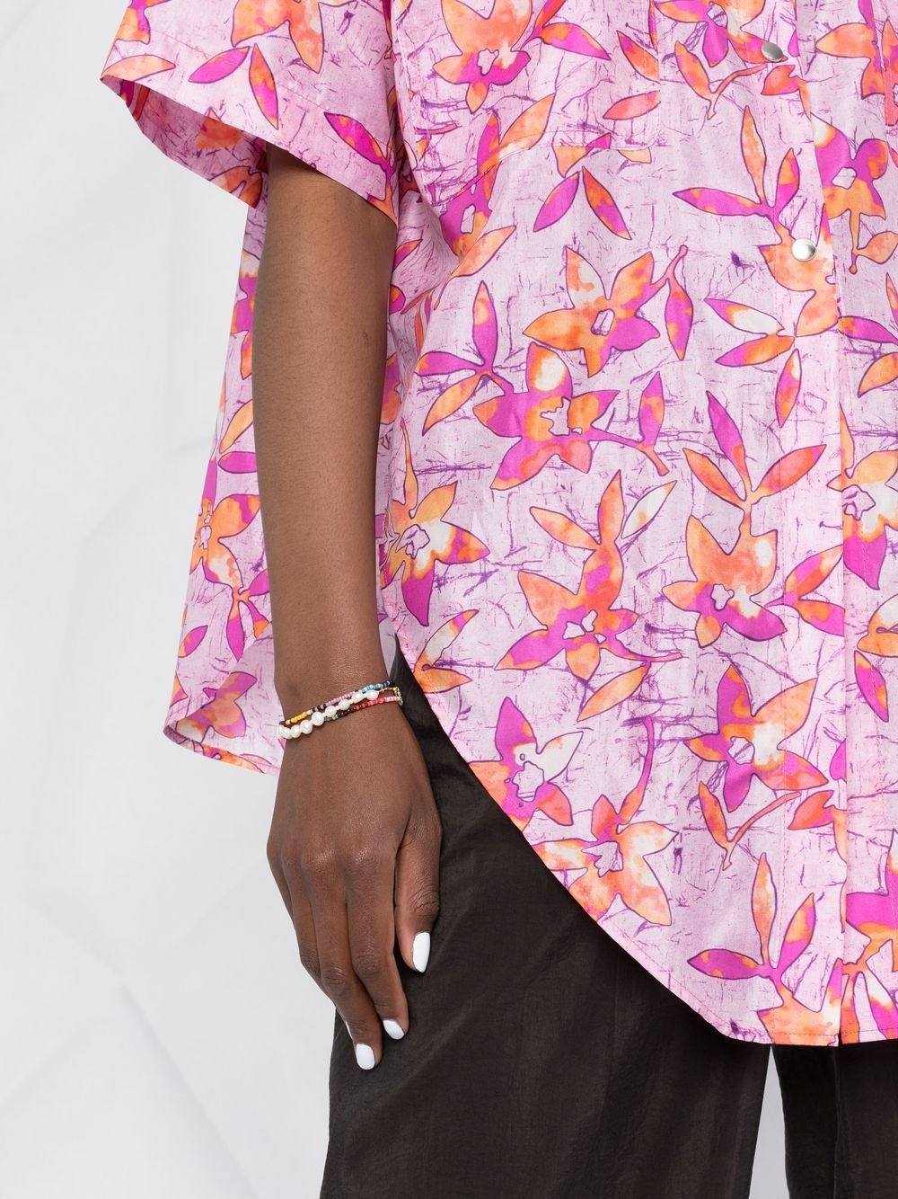 floral-print short-sleeve shirt - 3