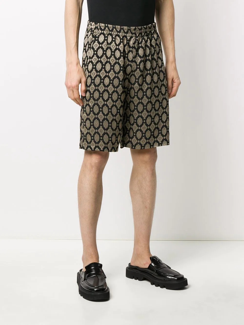 geometric print basketball shorts - 3