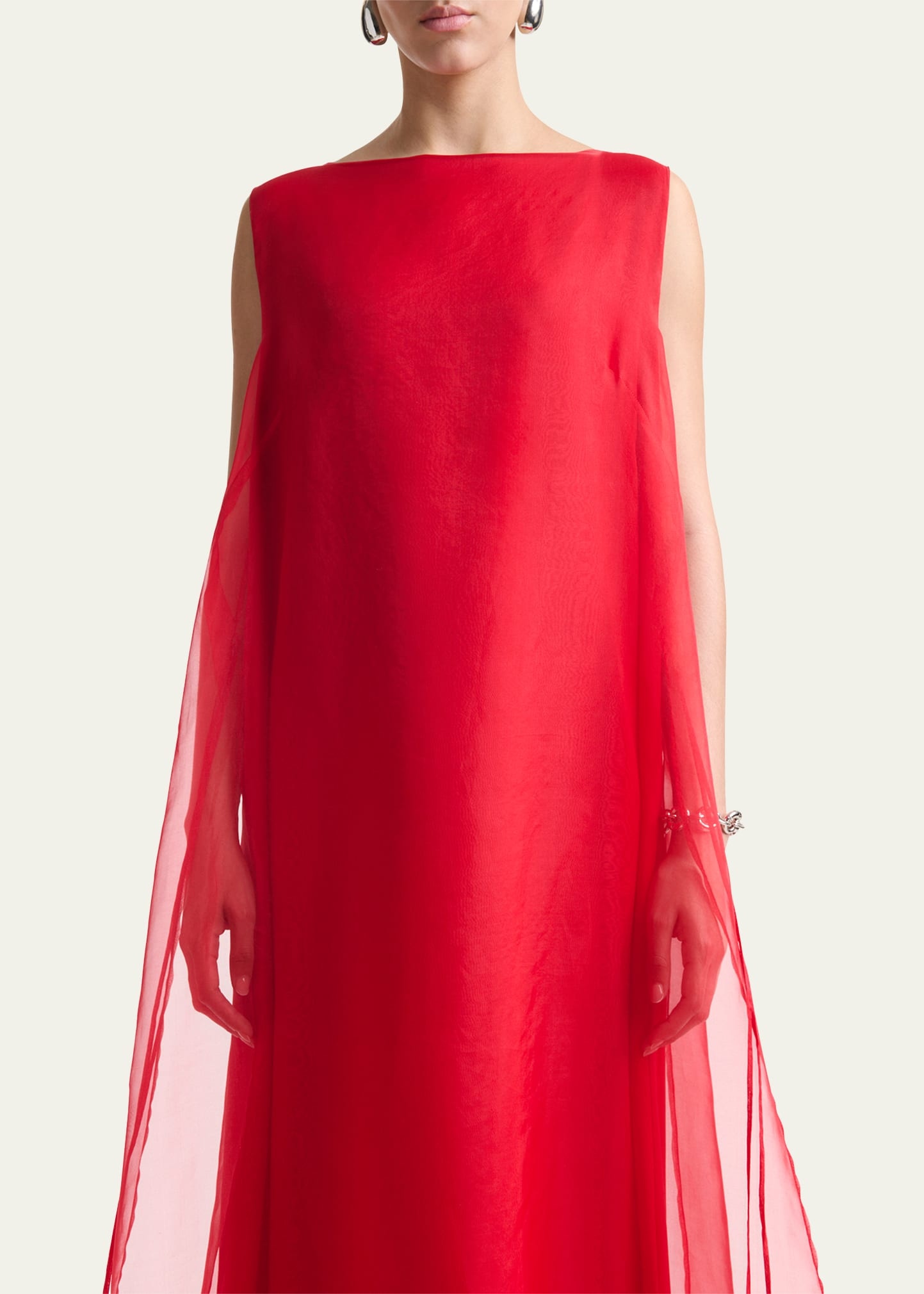 Jools Layered Silk Maxi Shift Dress - 5