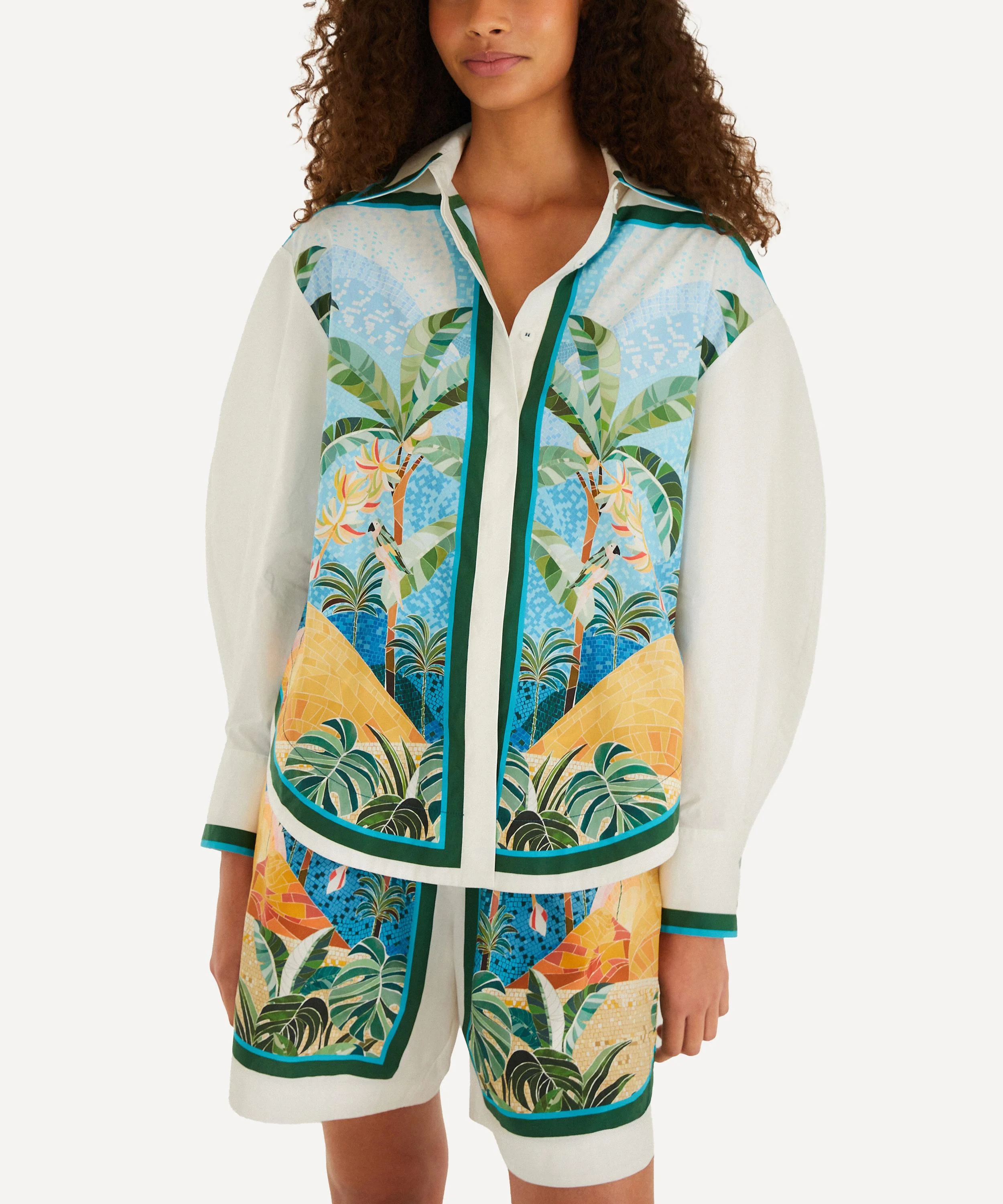 Multicolor Rio Mosaic Collared Shirt - 1