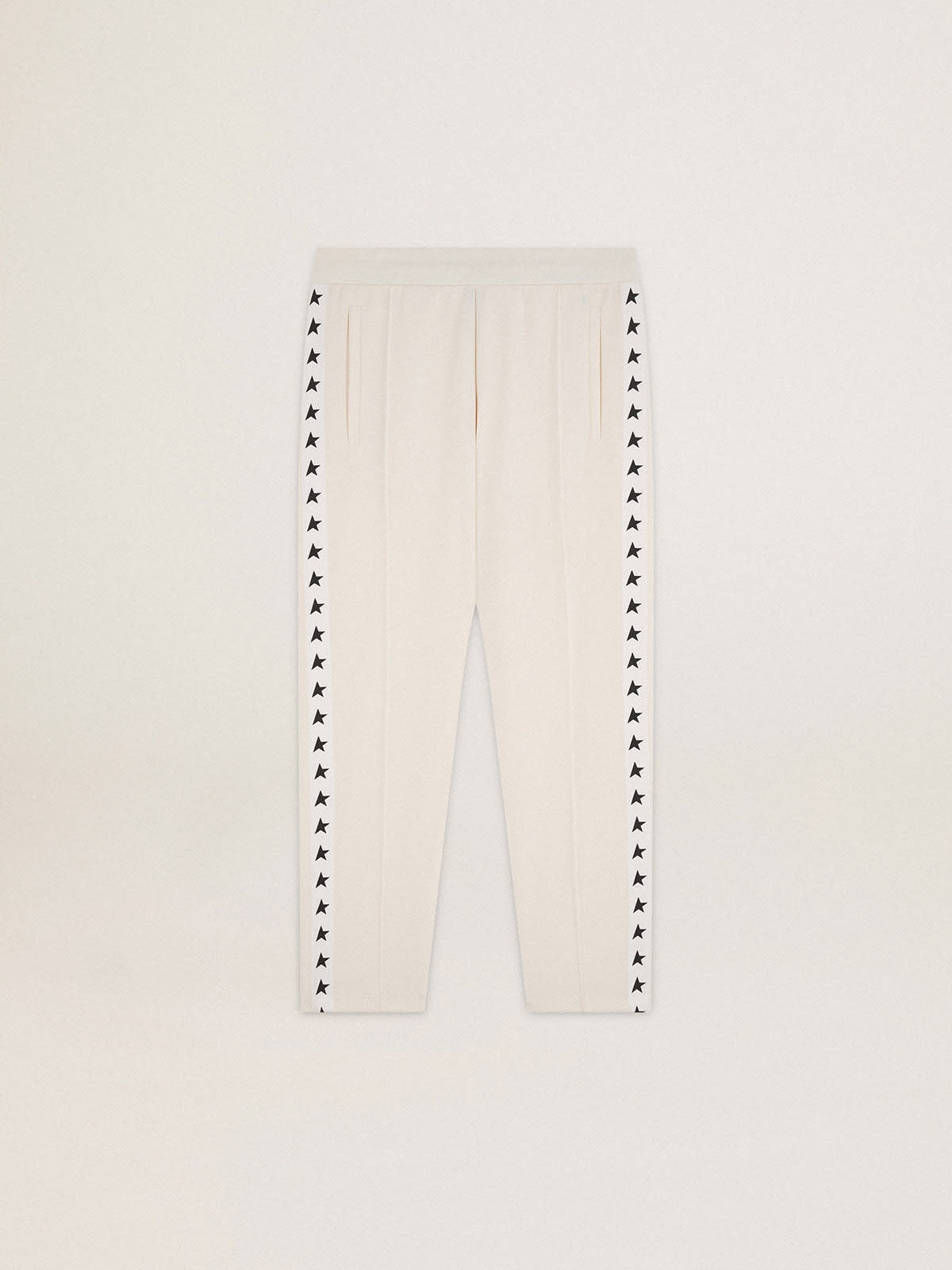 Men’s white cashmere blend joggers