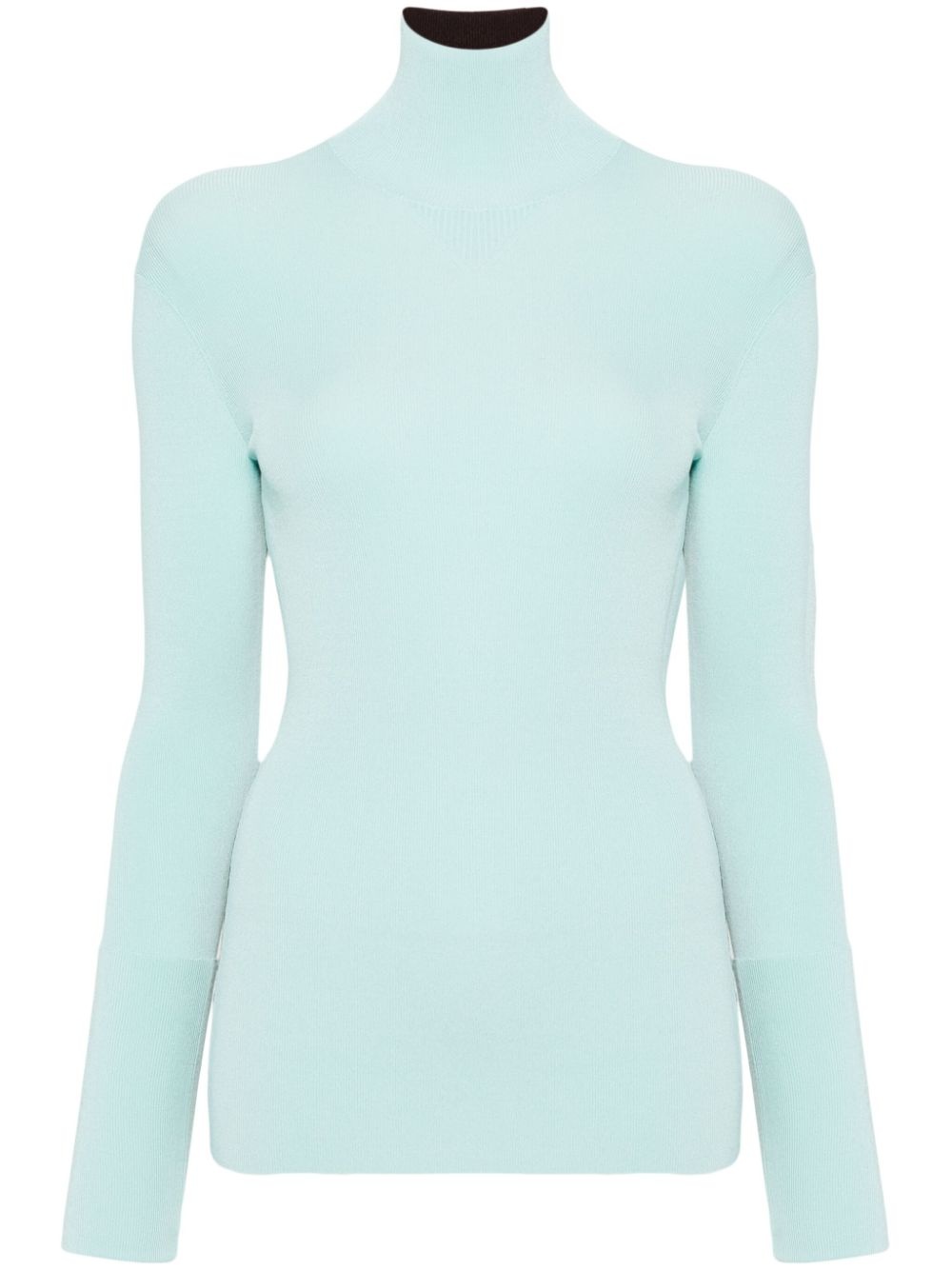 high-neck long-sleeve top - 1