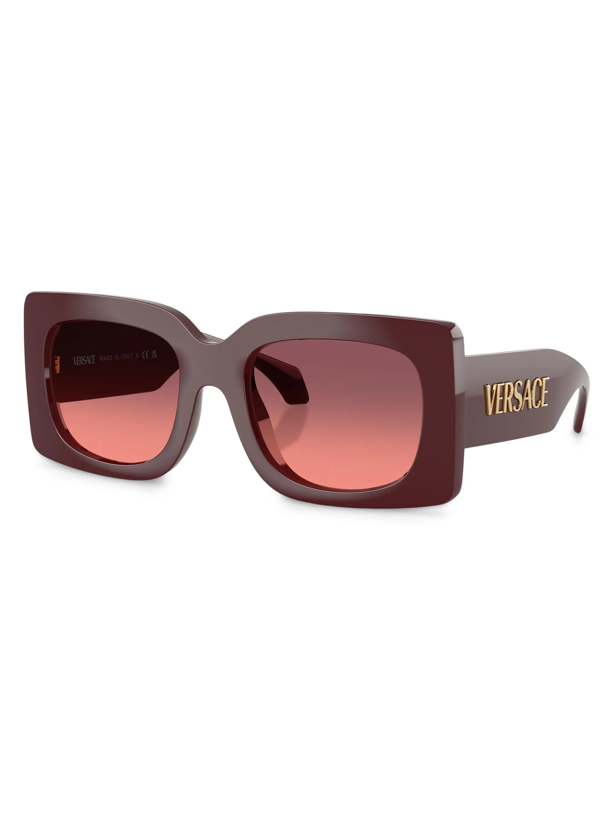 Women's 54MM Square Sunglasses - Burgundy Pink - 1